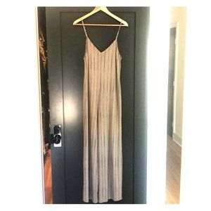 ZARA WOMAN STRIPED WIDE-LEG JUMPSUIT STRAPPY VNECK